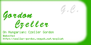 gordon czeller business card
